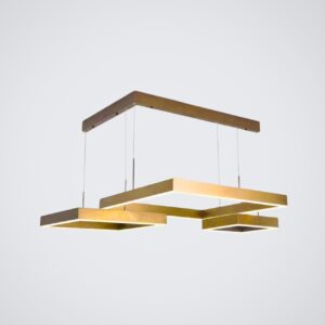 Modern square 3 drops chandelier for home office hotels