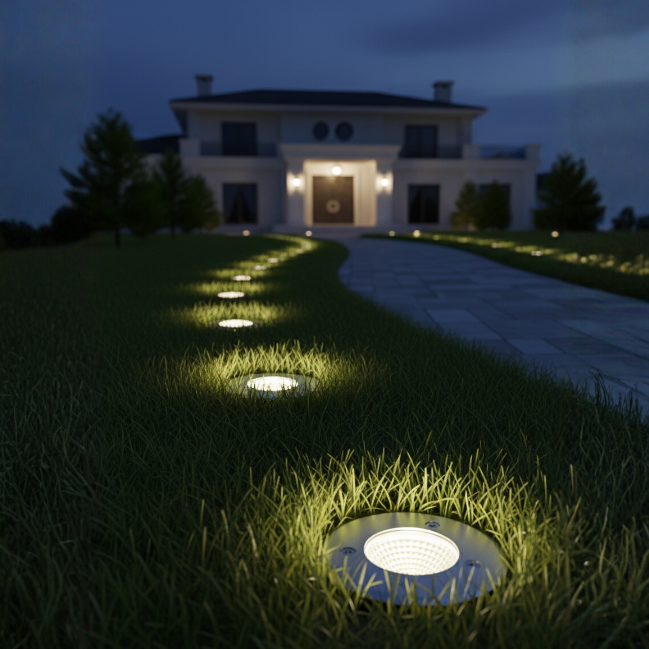Buried LED Uplight | Warm White Outdoor Grass Lighting 5W