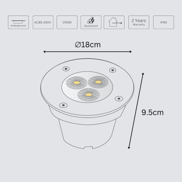 LED underground lights 21W IP65