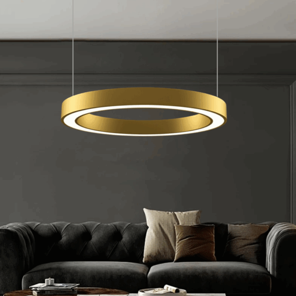 modern led ring hanging light 3 colors light changeable