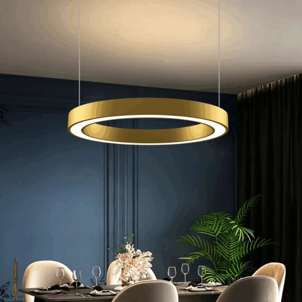 modern led ring hanging light 3 colors light changeable