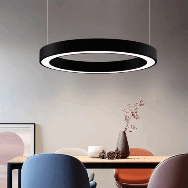 modern led ring hanging light 3 colors light changeable