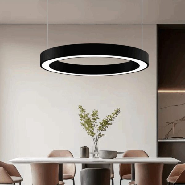 modern led ring hanging light 3 colors light changeable