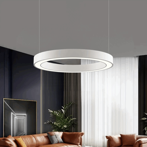 modern led ring hanging light 3 colors light changeable
