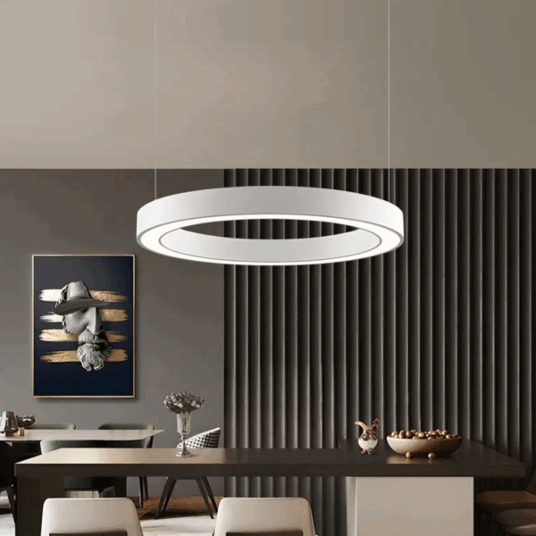 modern led ring hanging light 3 colors light changeable