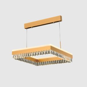 modern crystal square chandelier gold 3 light colors