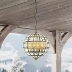 Outdoor Copper Hanging Light E14 Bulb