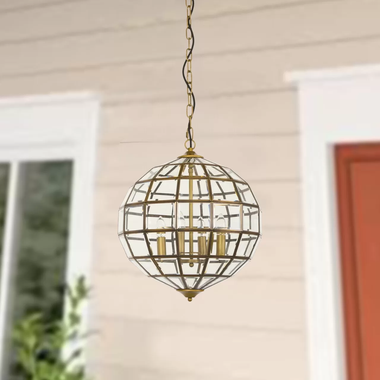 Outdoor Copper Hanging Light E14 Bulb