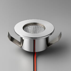 1W Recessed LED Spotlight Aluminium Silver