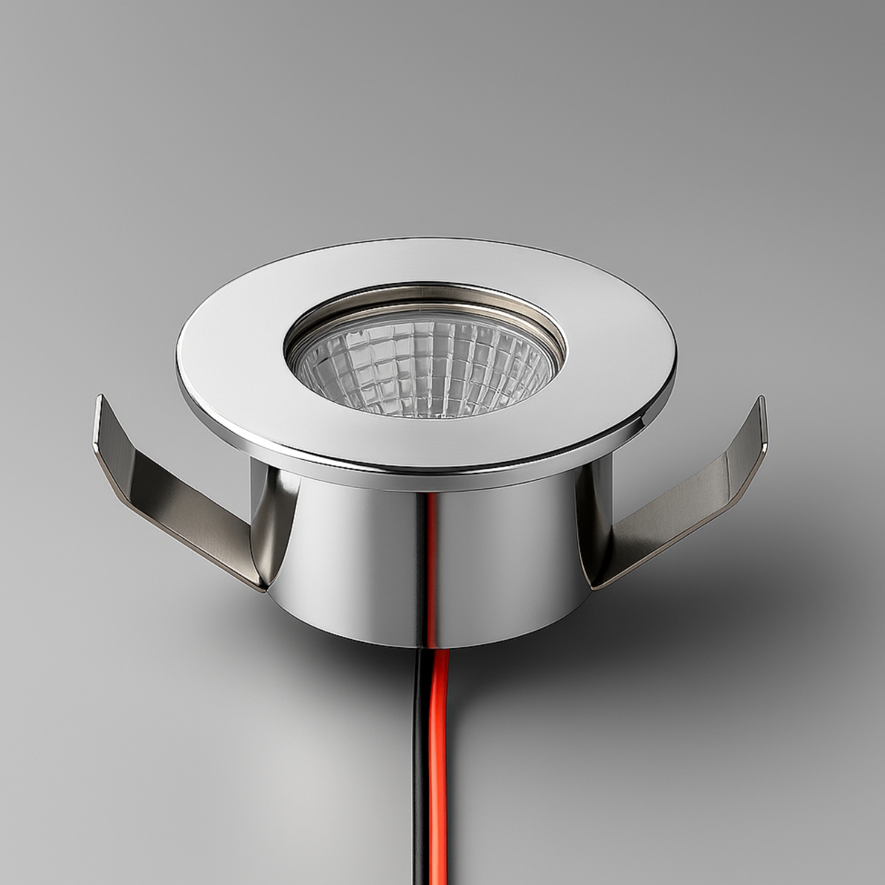 1W Recessed LED Spotlight Aluminium Silver