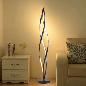 Modern Nordic Design Led Linear Corner Aluminum Reading Standing Floor Lamp for Living Room Hotel Lobby Living Room