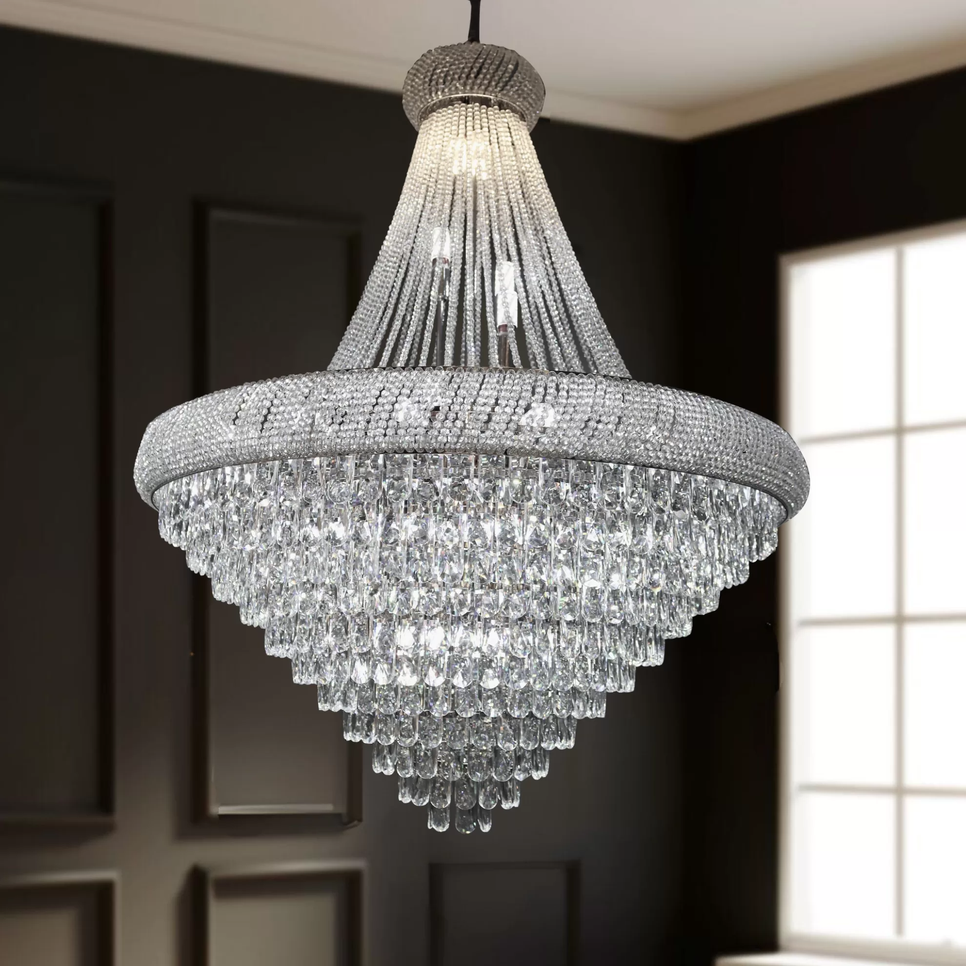 Large Classic Crystal Chandelier