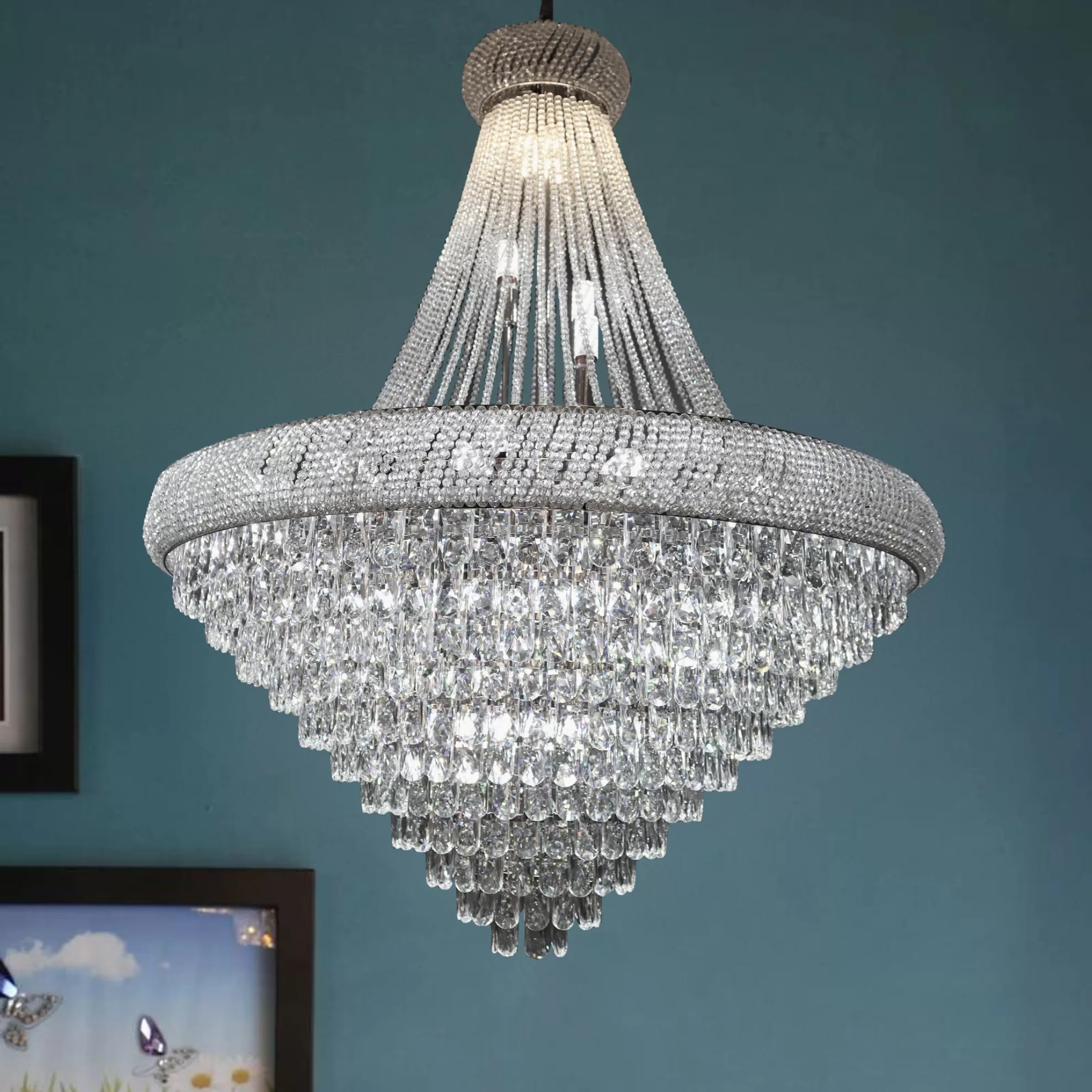 Large Classic Crystal Chandelier