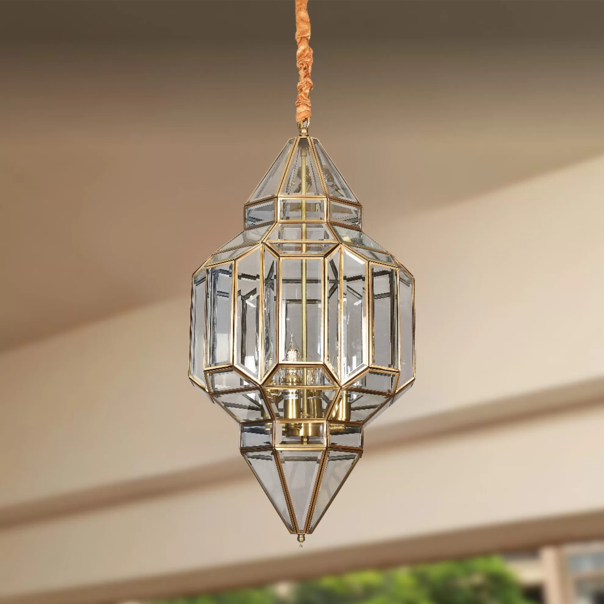 Copper hanging pendant lights