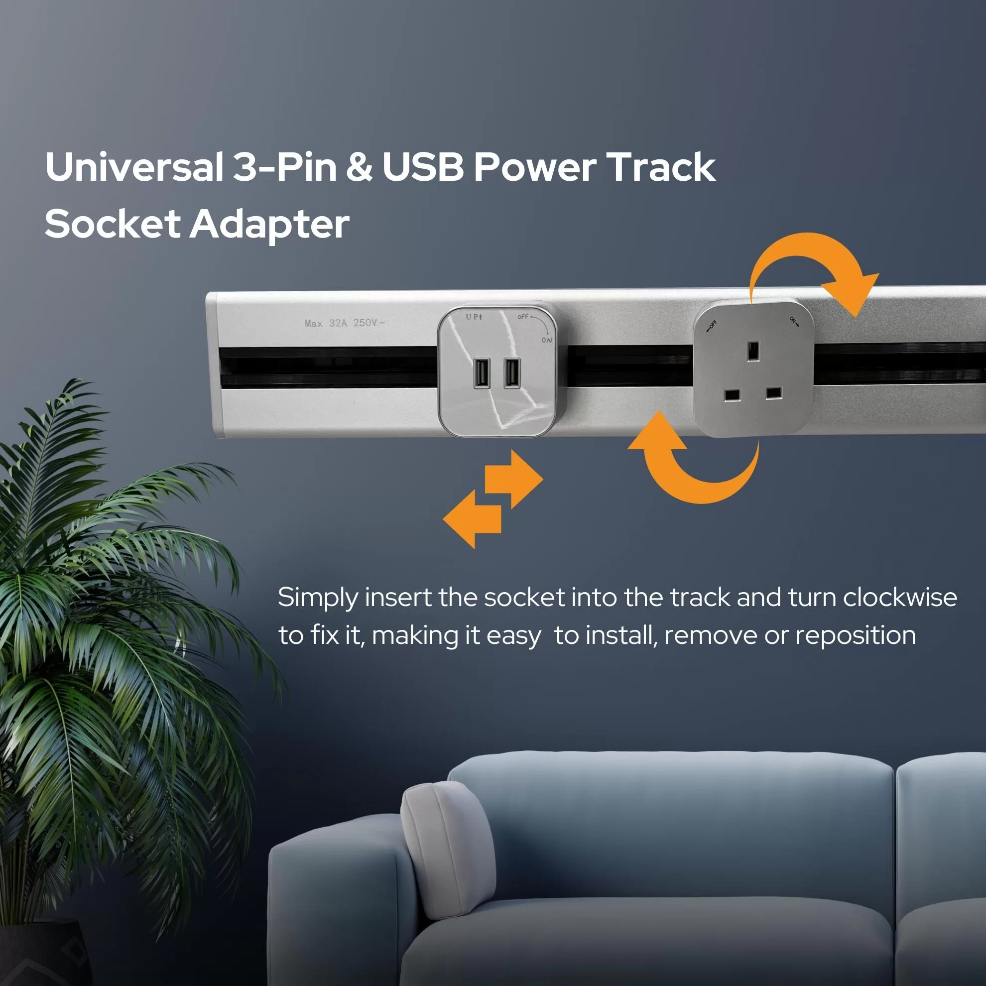 Power Track Sockets USB