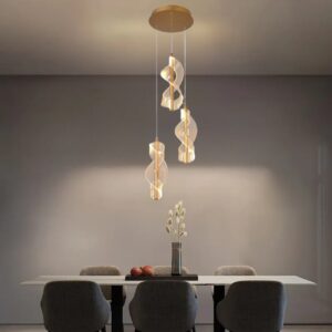 LED Infinity shape 3 Drops Modern Chandelier