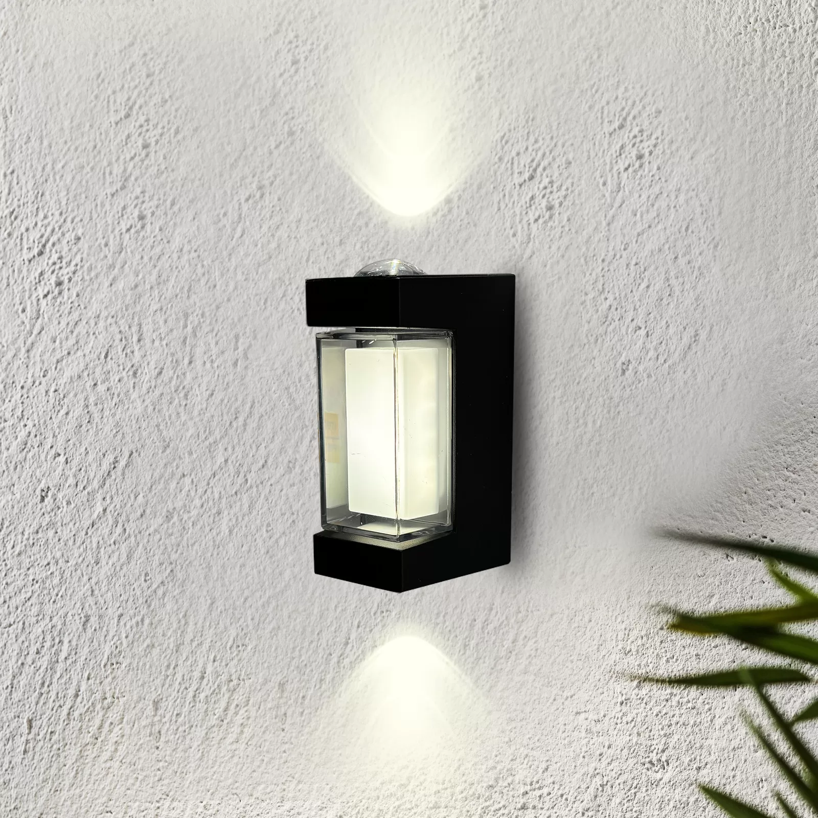 3W Black Shell COB LED Wall Lamp Double Side Up And Down Wall Light Outdoor IP65
