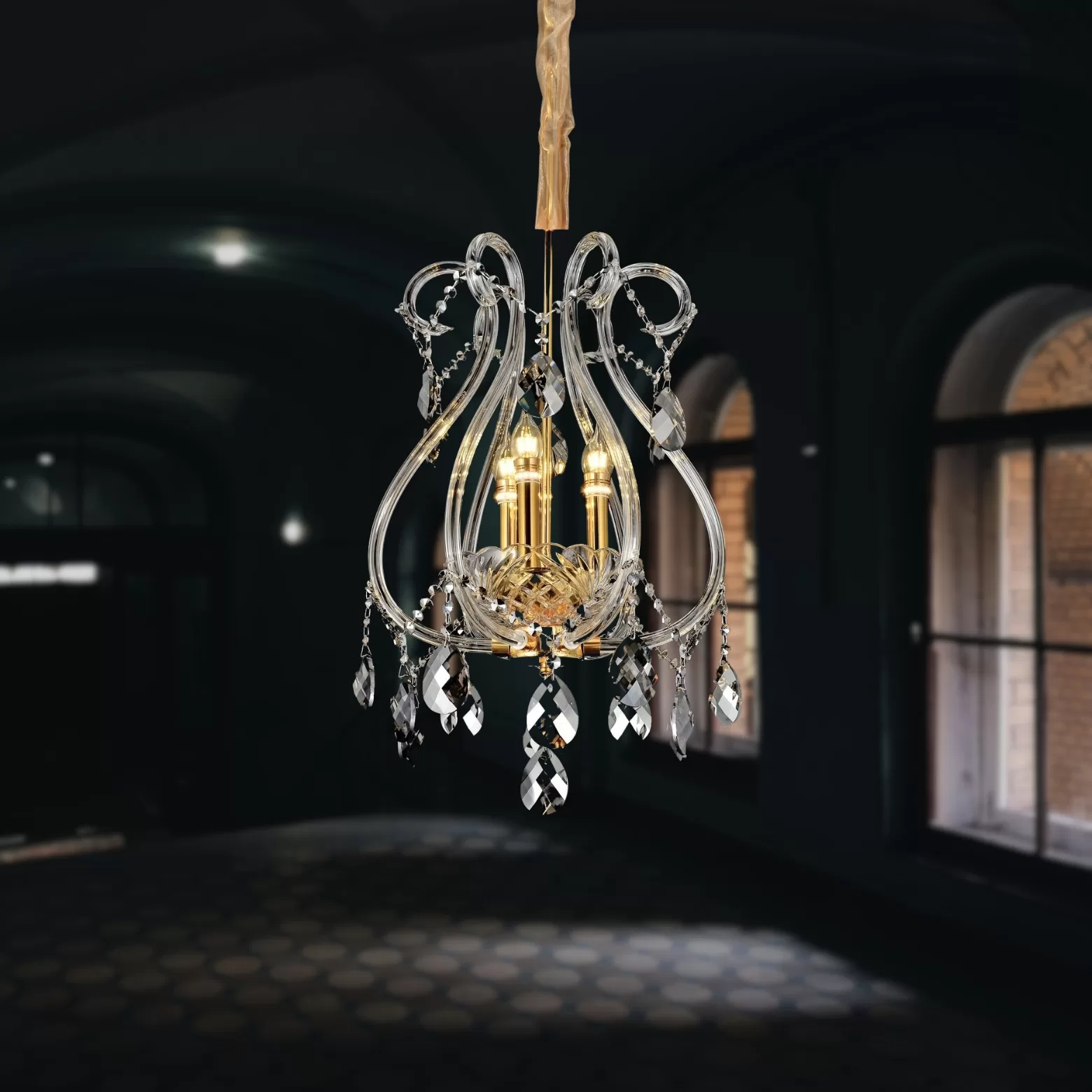 Classic crystal chandelier