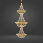 Large crystal chandelier Gold