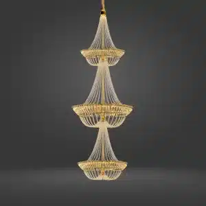 Large crystal chandelier Gold