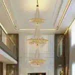 Large crystal chandelier Gold