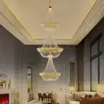 Large crystal chandelier Gold