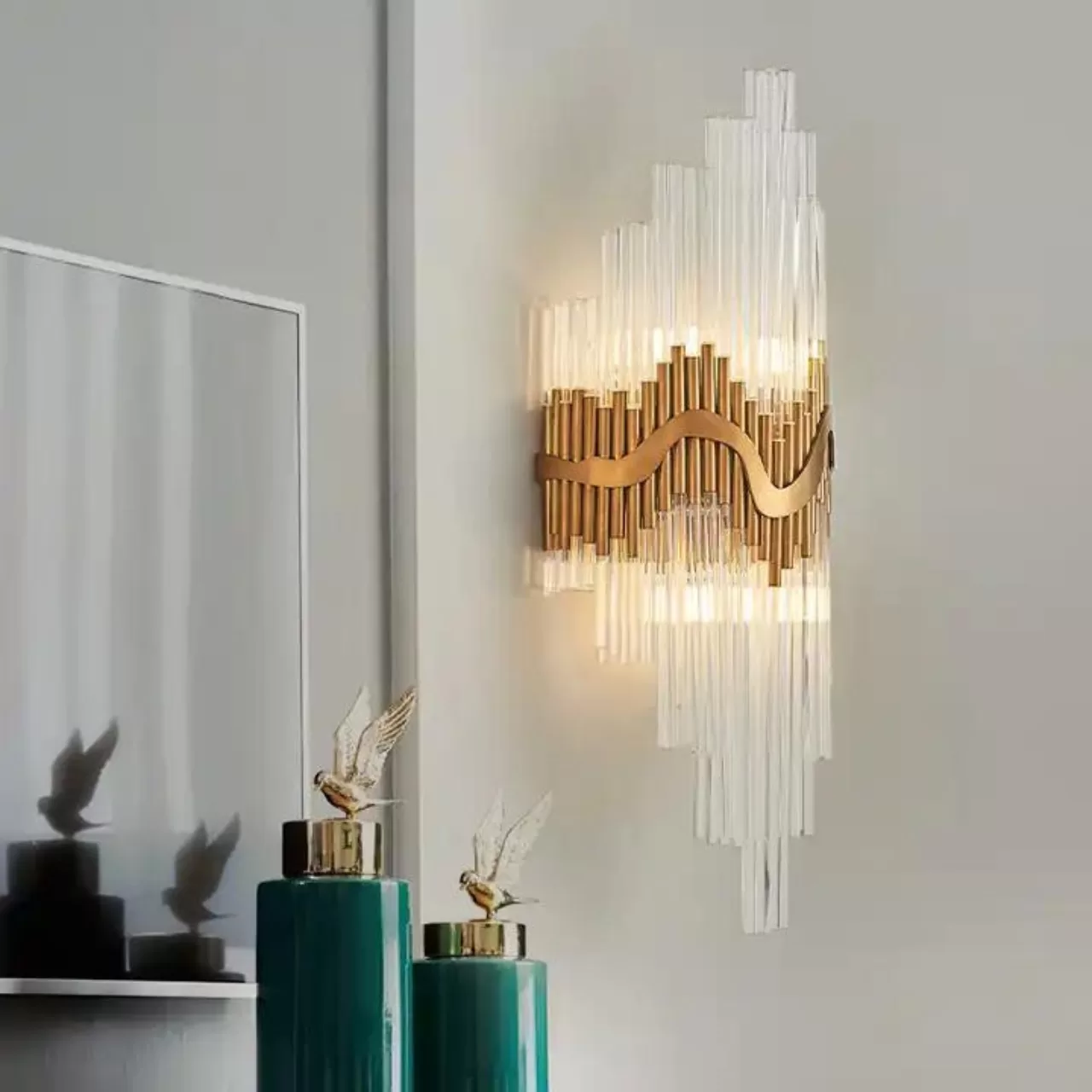 Modern Crystal Wall Lamp G9 LED Bulb