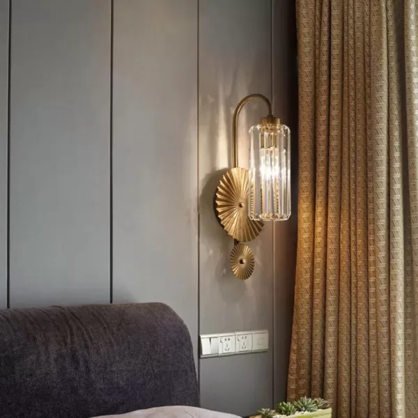 modern antique brass wall lamp