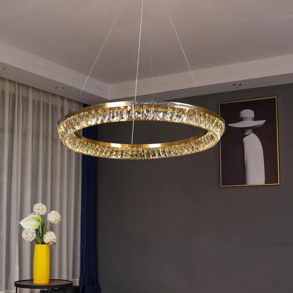 Crystal Hanging Light Gold