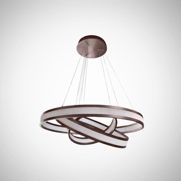 Target modern hanging pendant 3 rings led chandelier coffee color
