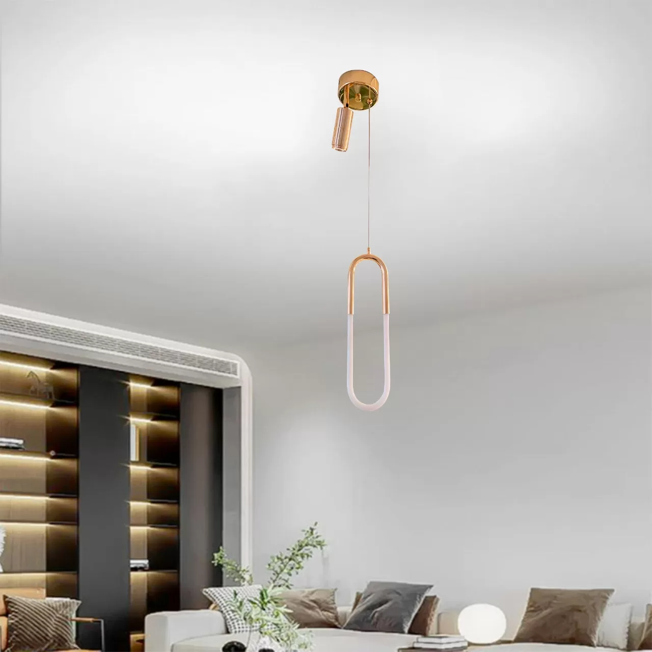 Single hanging pendant light