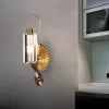 modern antique brass wall lamp