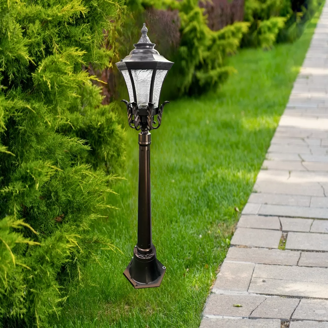 Outdoor Bollard Garden Light E27 Bulb