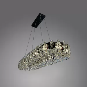 crystal chandelier E14 bulb ON light