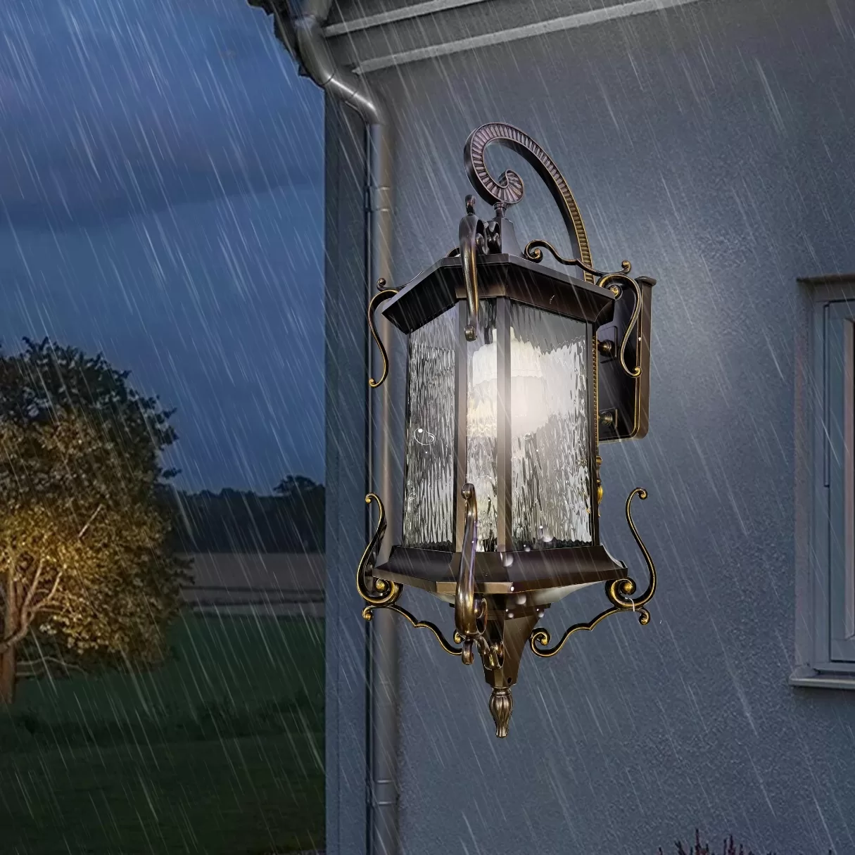 retro outdoor waterproof wall lamp