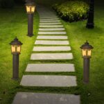 garden bollard light E27 bulb type for parks, pathways, hotels