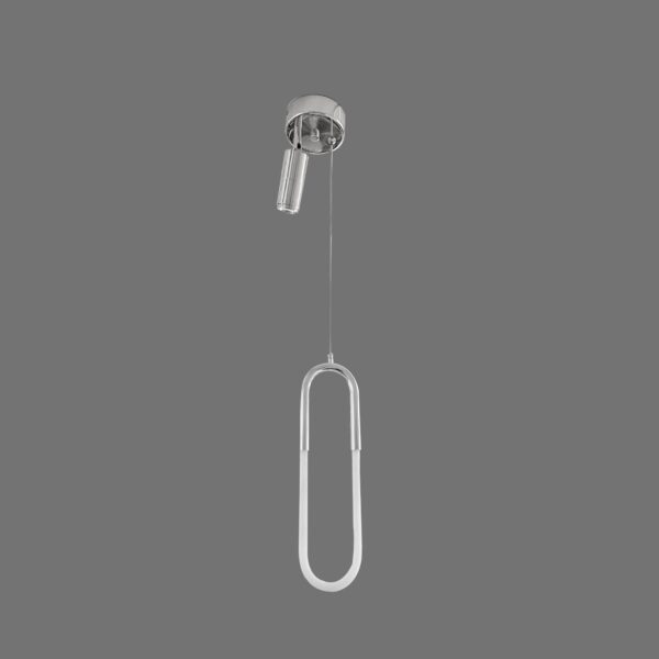 LED hanging pendant light chrome color