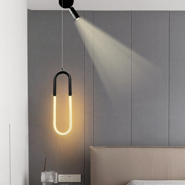 LED hanging pendant light black body 3000K