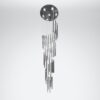 Large modern led chandelier 3 meter chrome