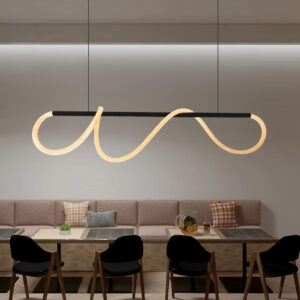 LED Rope-Shaped Pendant Light Black 150cm