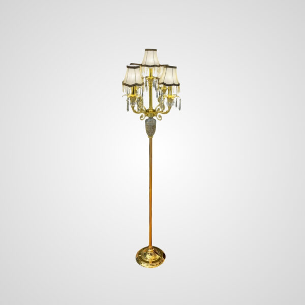 luxury crystal floor lamp golden E14 bulbs