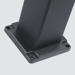 LED Aluminium Solar Bollard Light 5W 3000K Black