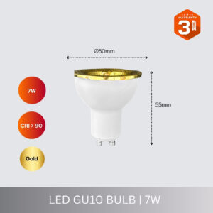 GU10 7W Gold and White LED Bulb