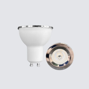 GU10 7W Silver and White LED Bulb