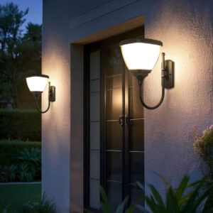 solar led wall lamp 3000K black IP65