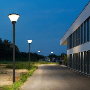 solar pole led light 3000K black IP65