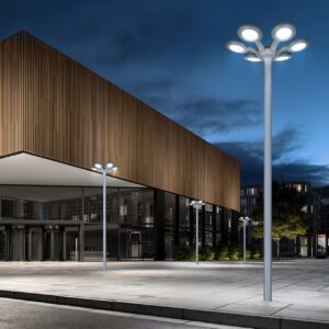 LED Solar Pole Light Modern Parking Lots Area Light Street Pole IP65