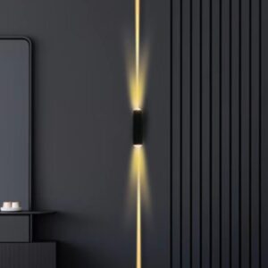 LED Outdoor up and down Wall Light Lamp IP65 Waterproof Aluminum Lamp Body Black