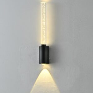 Modern outdoor 6W LED wall light with bubble design, glowing warm light 3000K