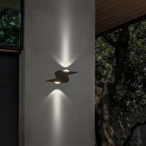 LED flash design outdoor up and down Wall Light Lamp IP65 Waterproof Aluminum Lamp Body Black